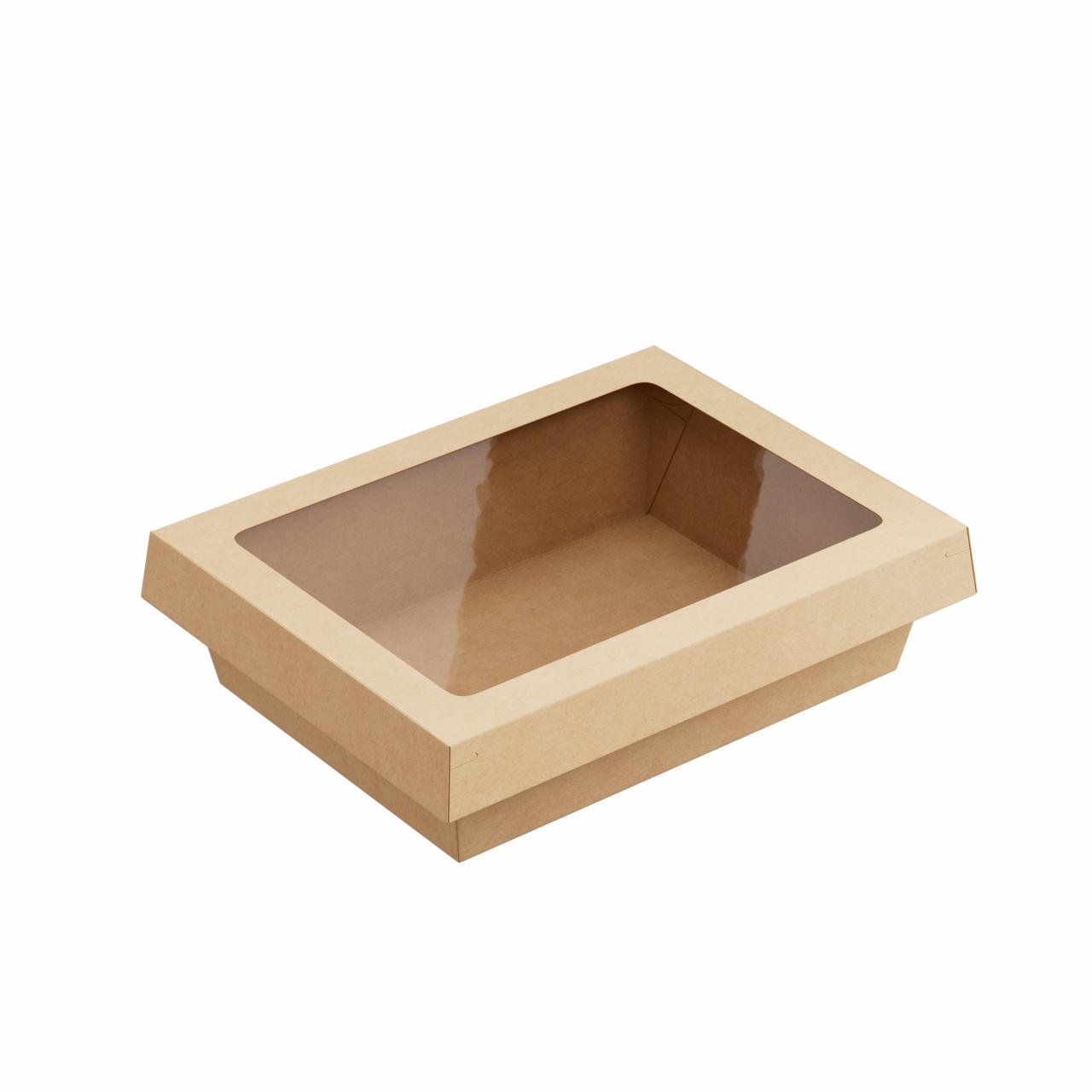 1000ml Kraft OneClick Lid with PP Window