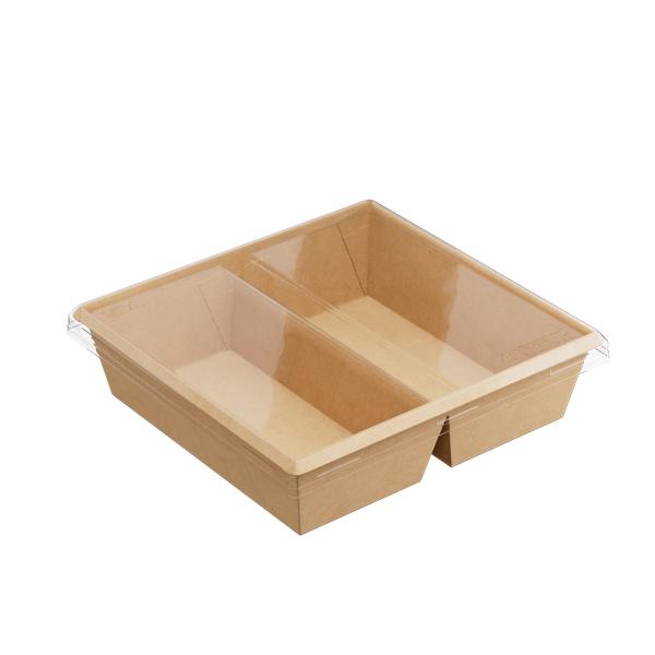 1200ml Kraft Two Compartment OneClick (PO Lined)