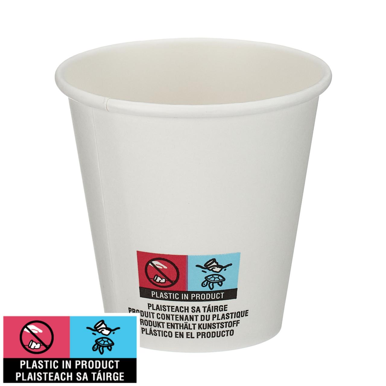 6oz White Single Wall Hot Cup (PE Lined)