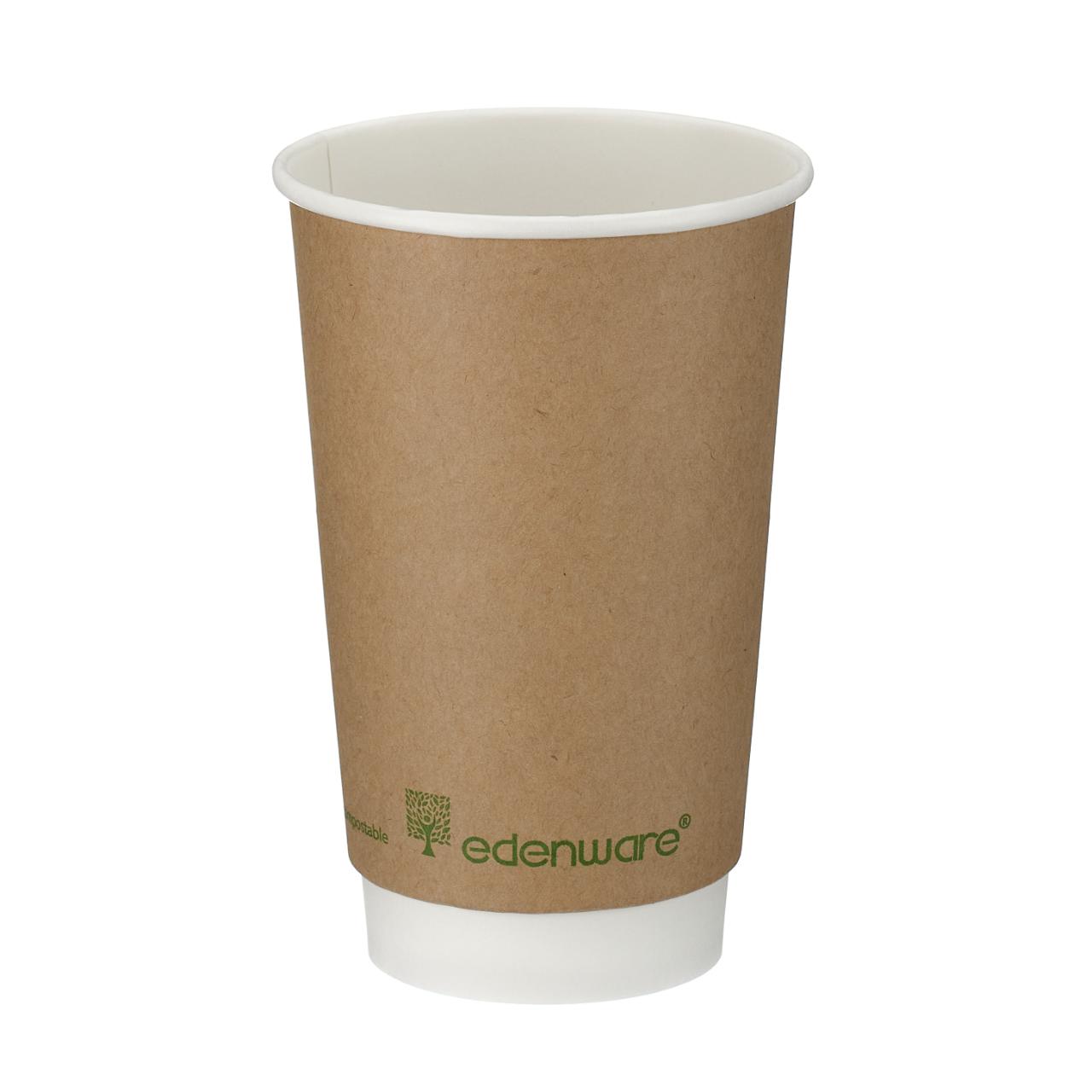 16oz Kraft Double Wall Hot Cup (PLA Lined)