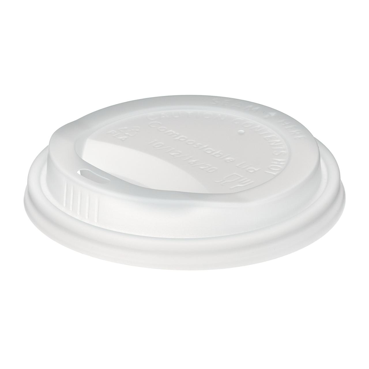 10/12/16oz White CPLA Hot Cup Sip Lid