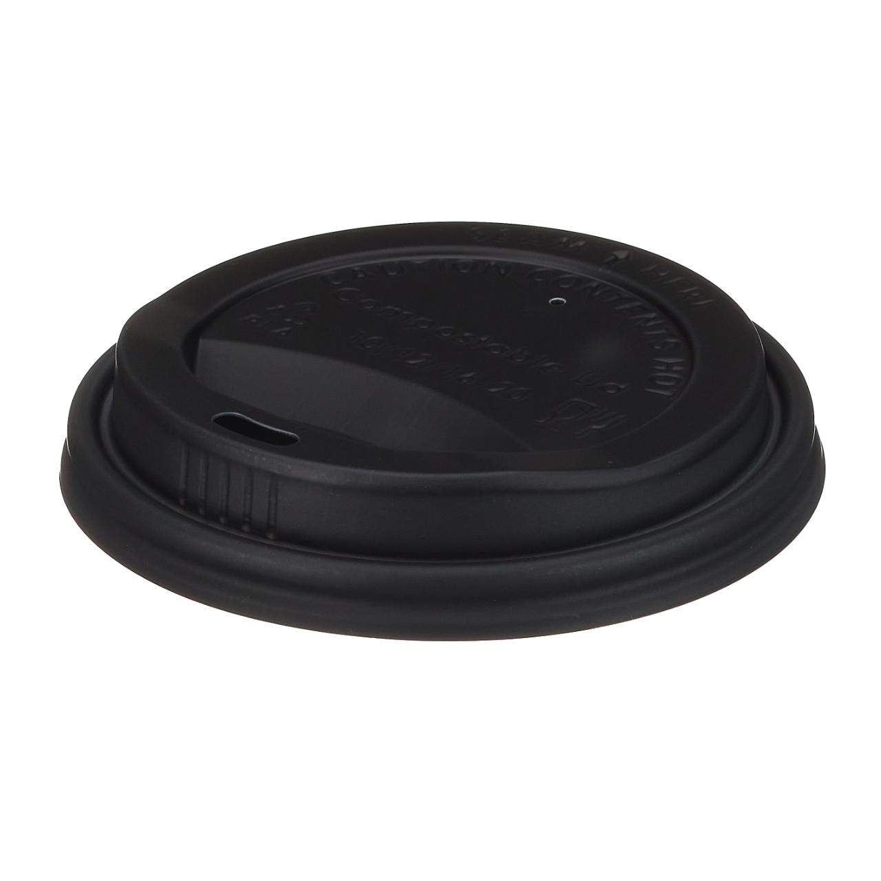 10/12/16oz Black CPLA Hot Cup Sip Lid