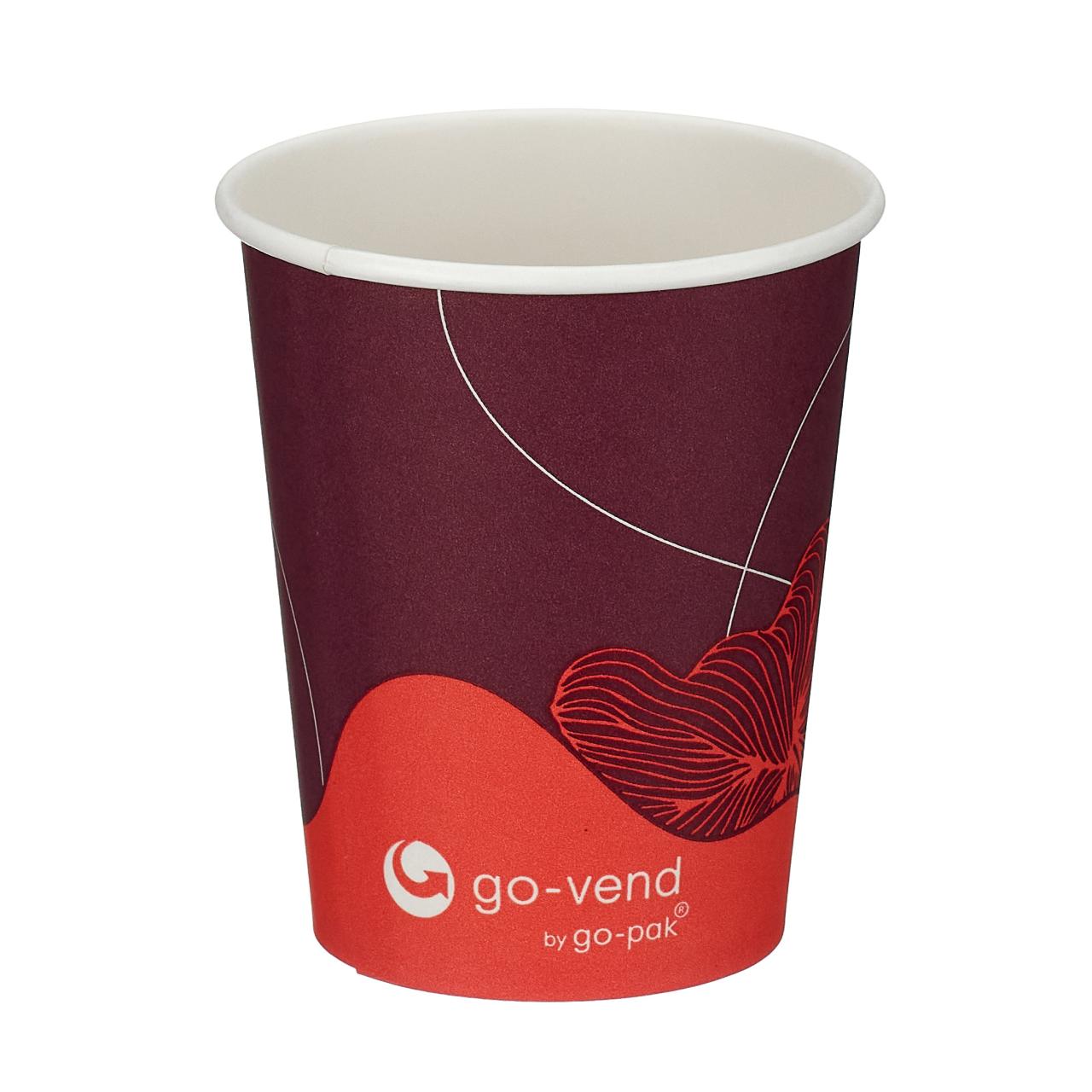 Tasse chaude de vente à paroi simple rouge de 7 oz (doublée de PE)