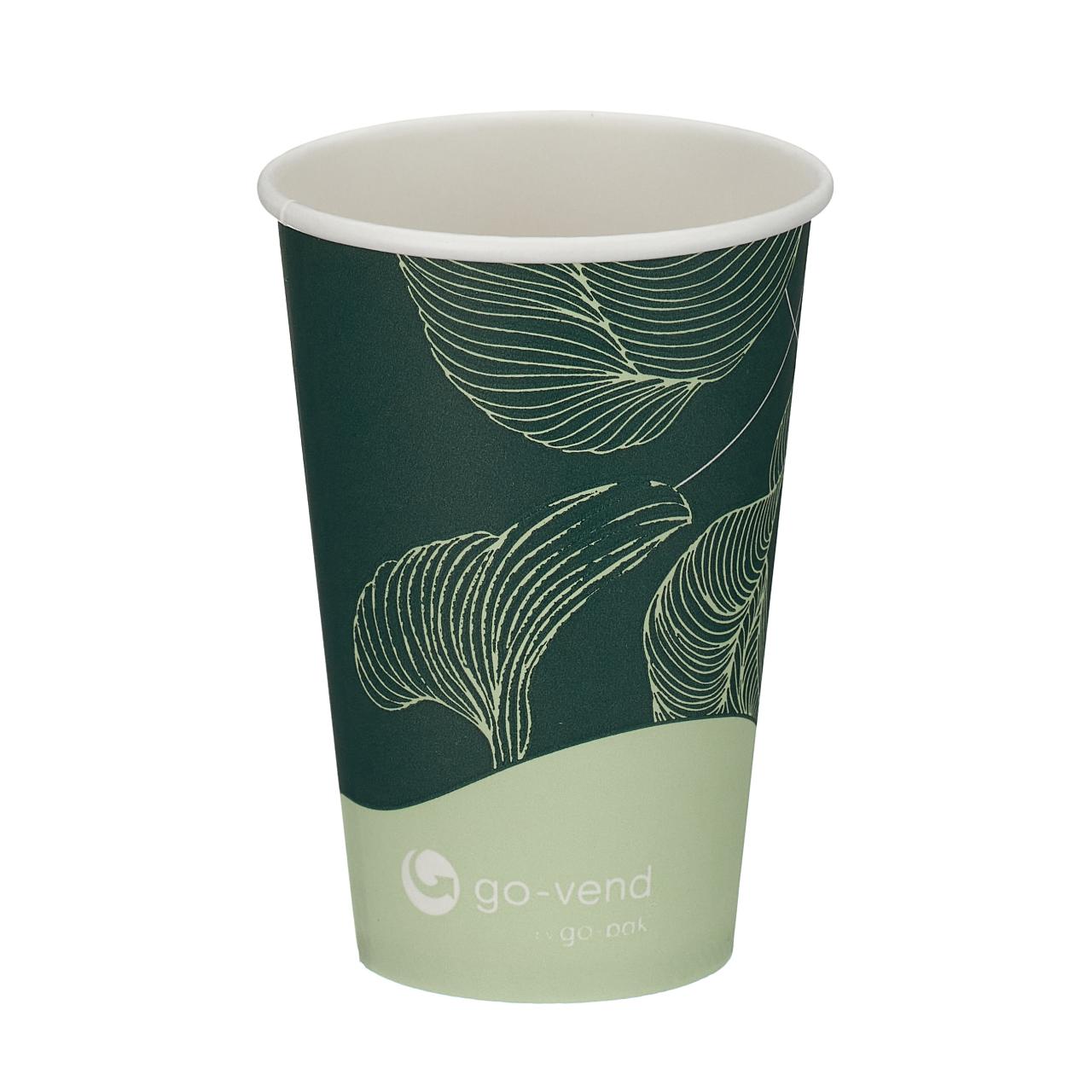 Tasse chaude de vente à paroi simple verte de 9 oz (doublée de PE)