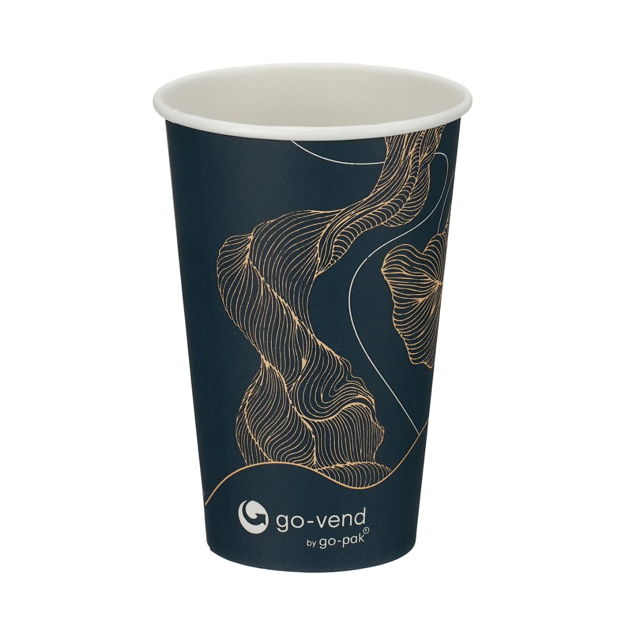 12oz Blue Single Wall Vending Hot Cup (PE Lined)