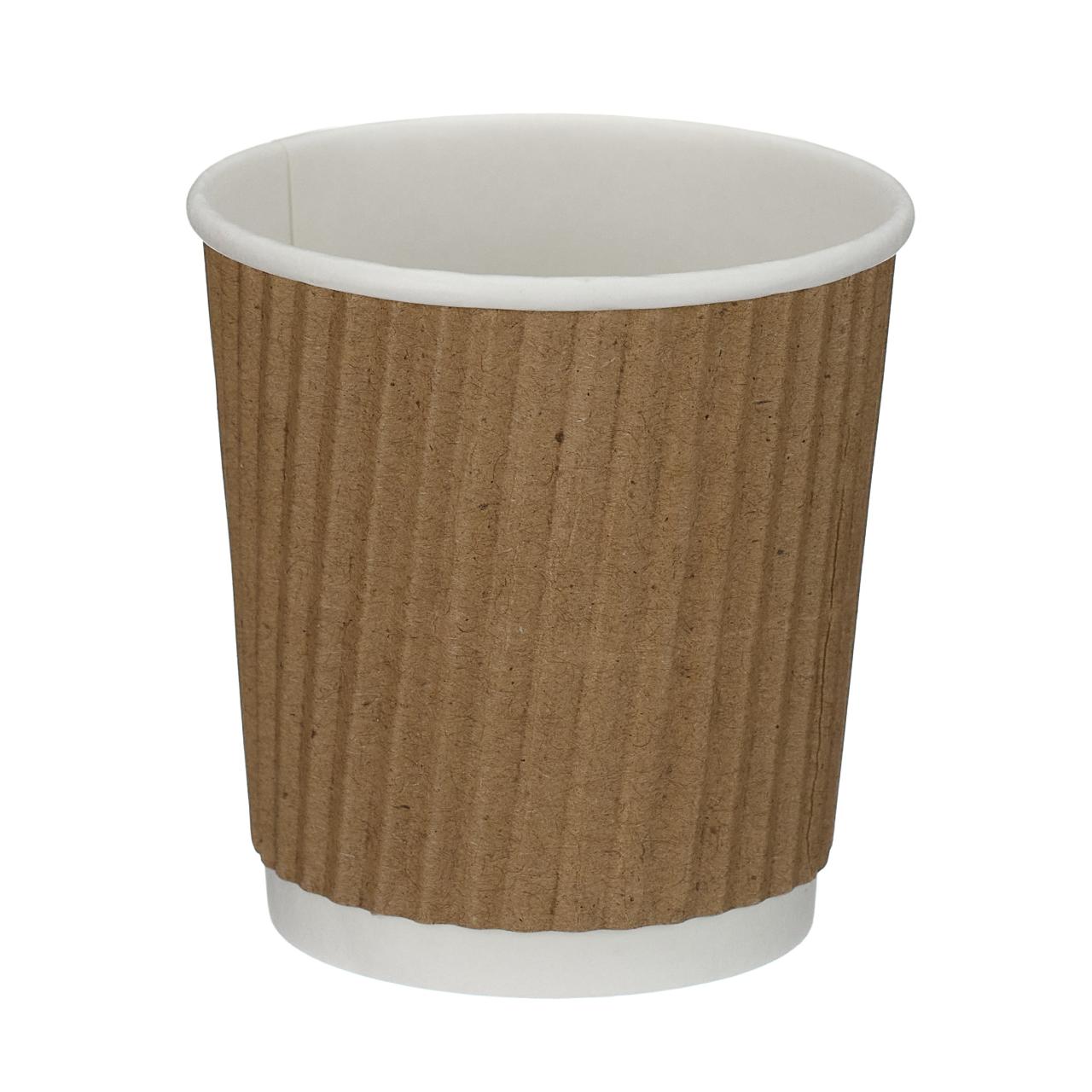 4oz Kraft Ripple Wall Hot Cup (PE Lined)