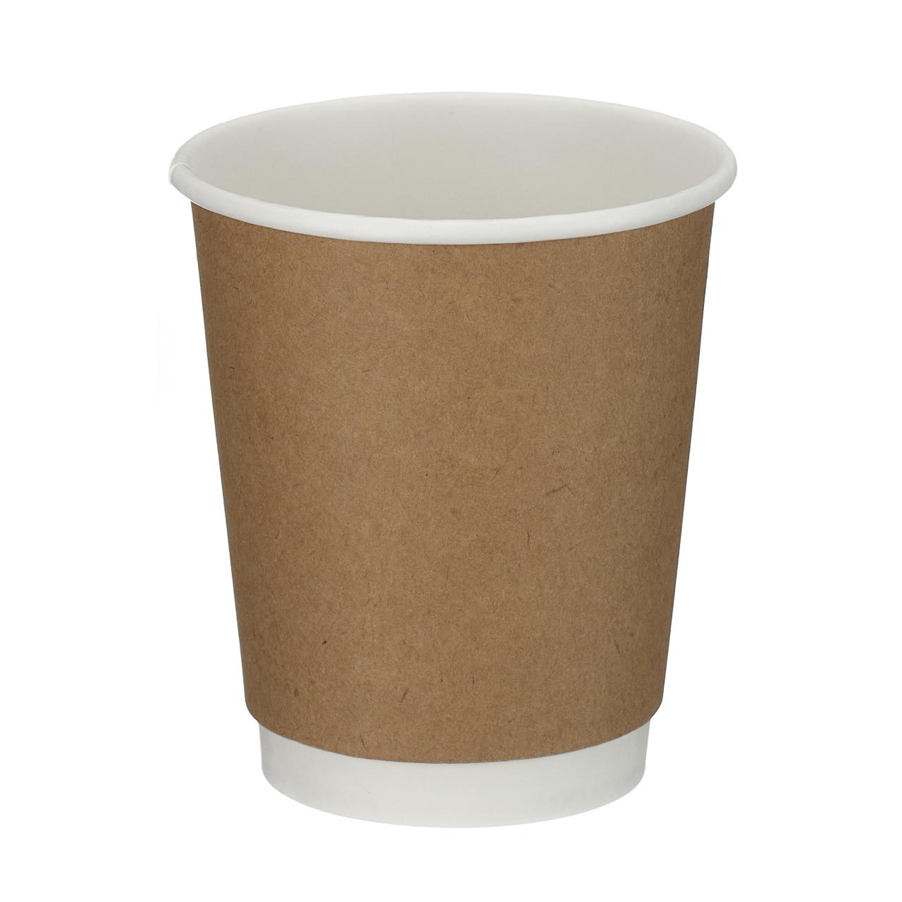 8oz Kraft Double Wall Hot Cup (PE Lined)