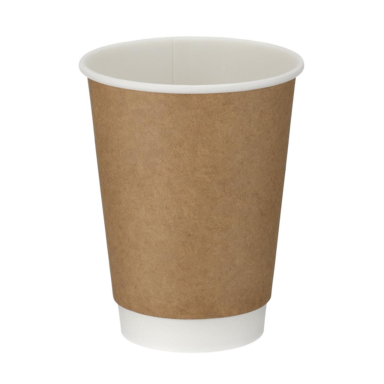 12oz Kraft Double Wall Hot Cup (PE Lined)