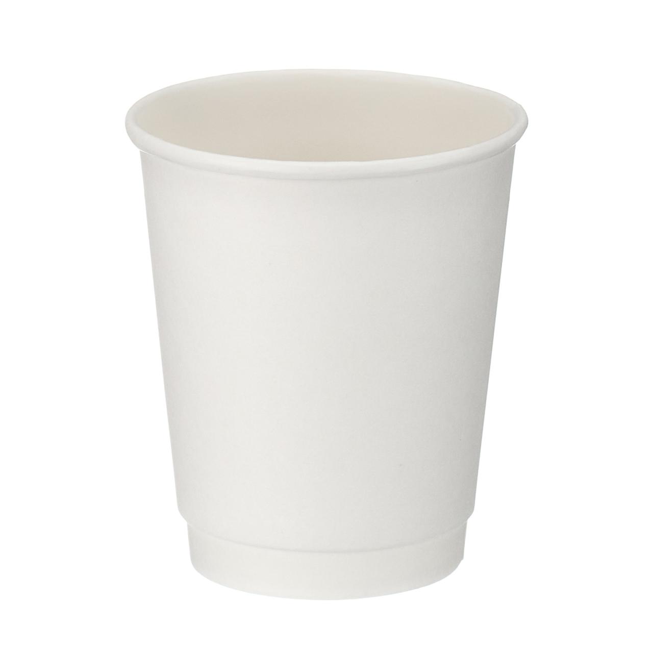 8oz White Double Wall Hot Cup (PE Lined)