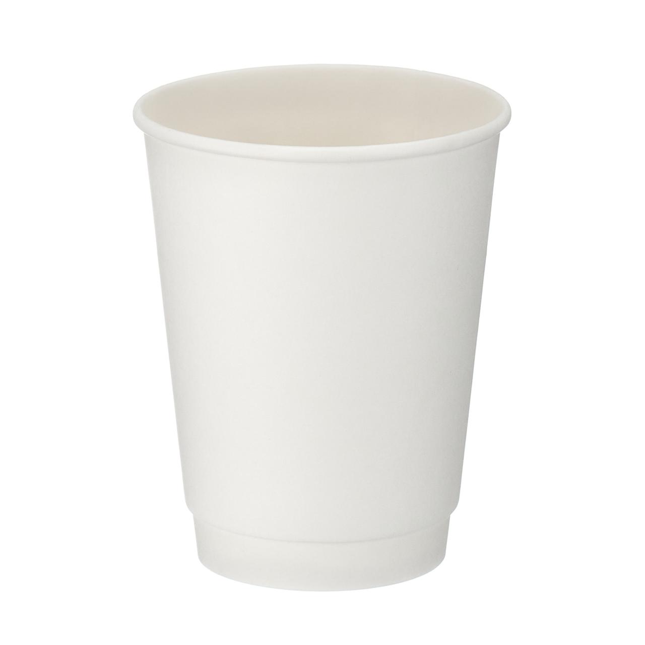 12oz White Double Wall Hot Cup (PE Lined)