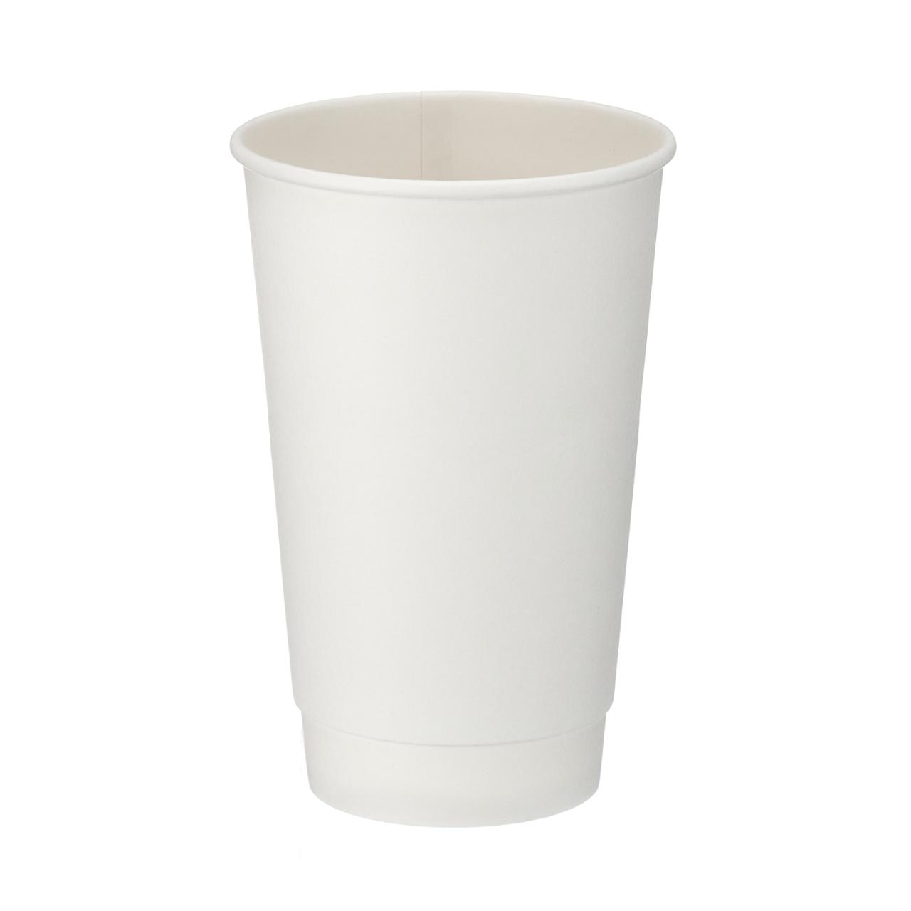 16oz White Double Wall Hot Cup (PE Lined)