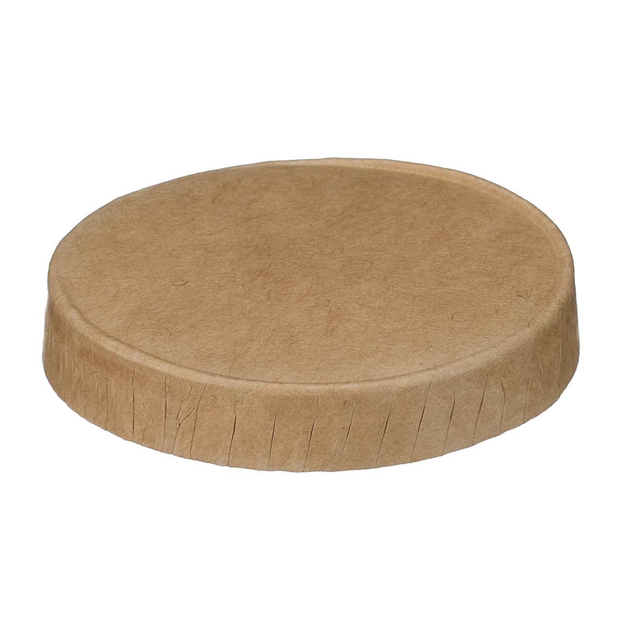 1oz Kraft Paper Portion Pot Lid (PE Lined)