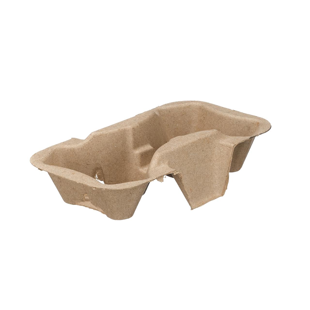 Paper Pulp Two Cup Carry Tray