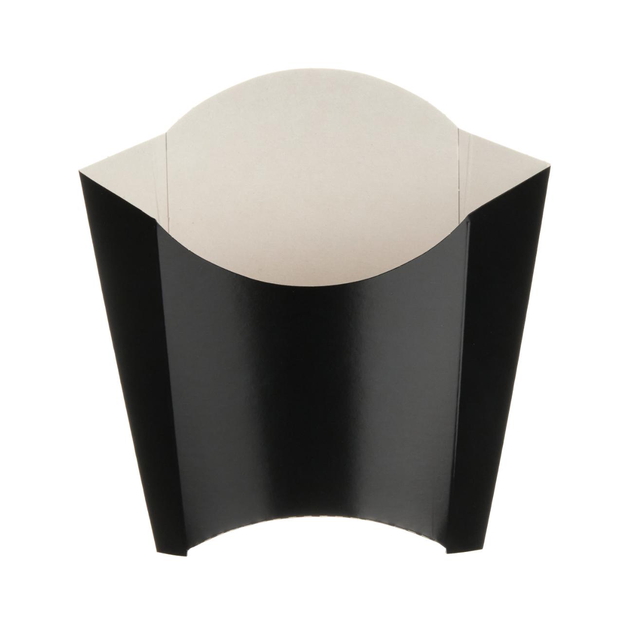 Medium Black Folded Board Chip Scoop