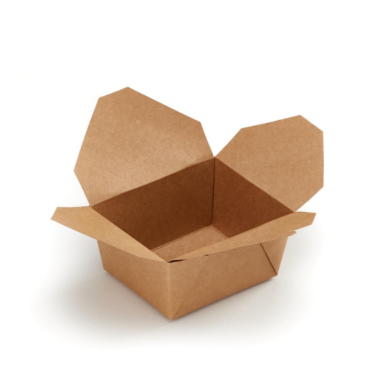 Small Kraft Folded Board Food Box (PE Lined)