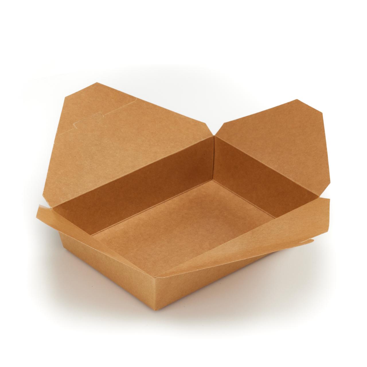 Large Kraft Folded Board Food Box (PE Lined)