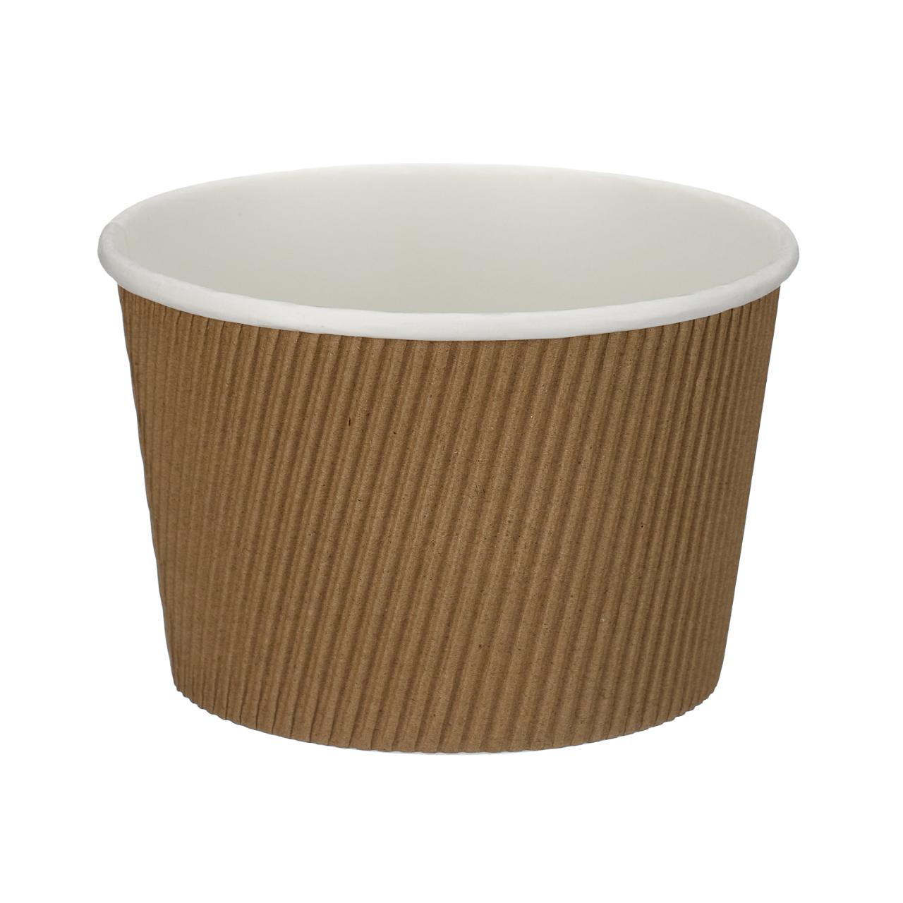 16oz Kraft Ripple Soup Pot (PE Lined)