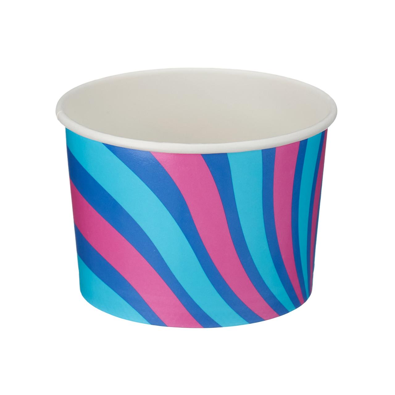 8oz Patterned Ice Cream Tub (PE Lined)