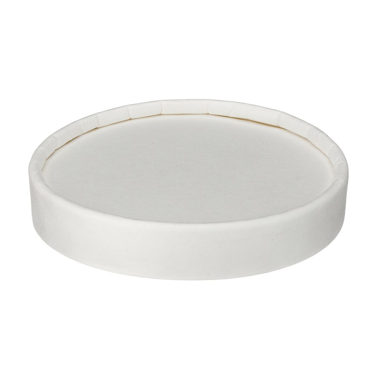 8/12oz White Soup Pot Lid (PP Lined)