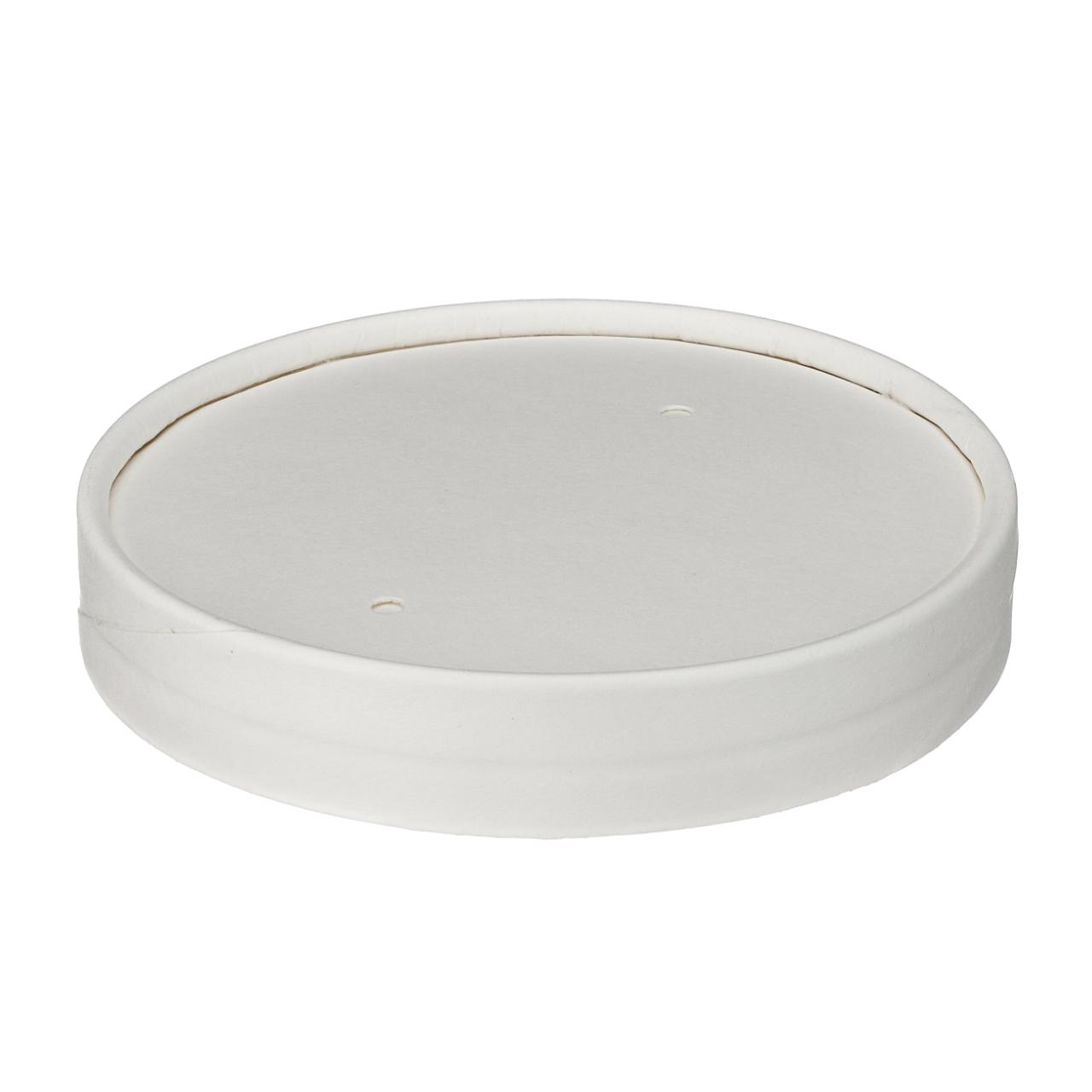 16oz White Soup Pot Lid (PP Lined)