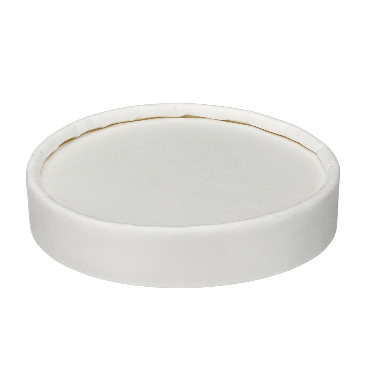 4oz White Ice Cream Tub Lid (PE Lined)