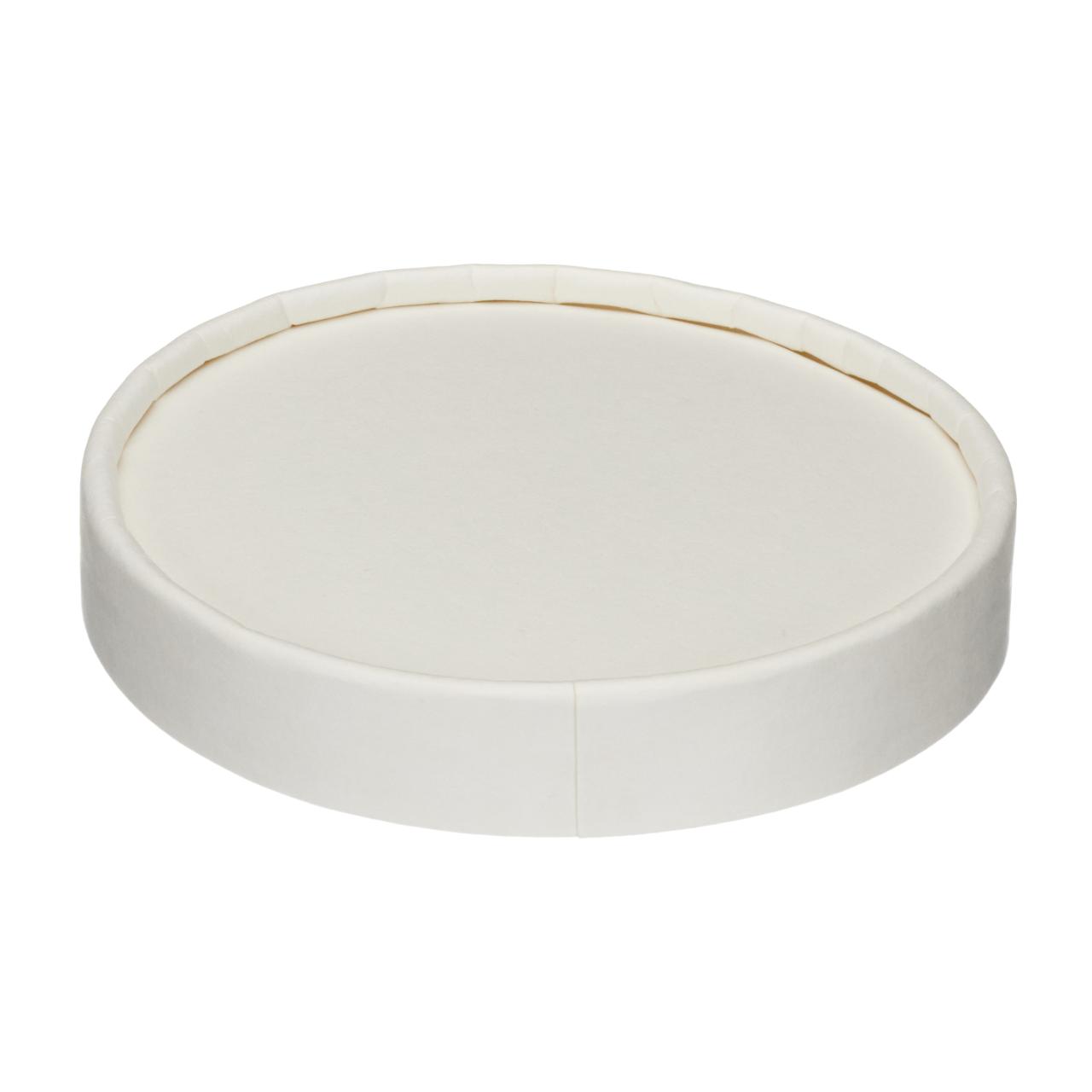 8oz White Ice Cream Tub Lid (PE Lined)