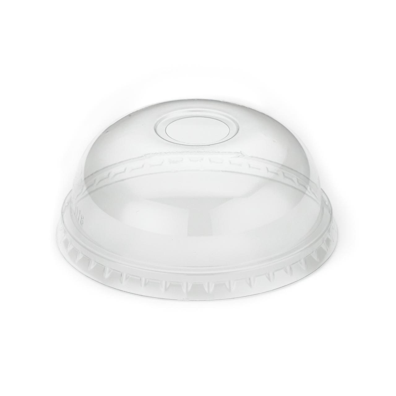 9oz Clear rPET Domed Cold Cup Lid With Hole