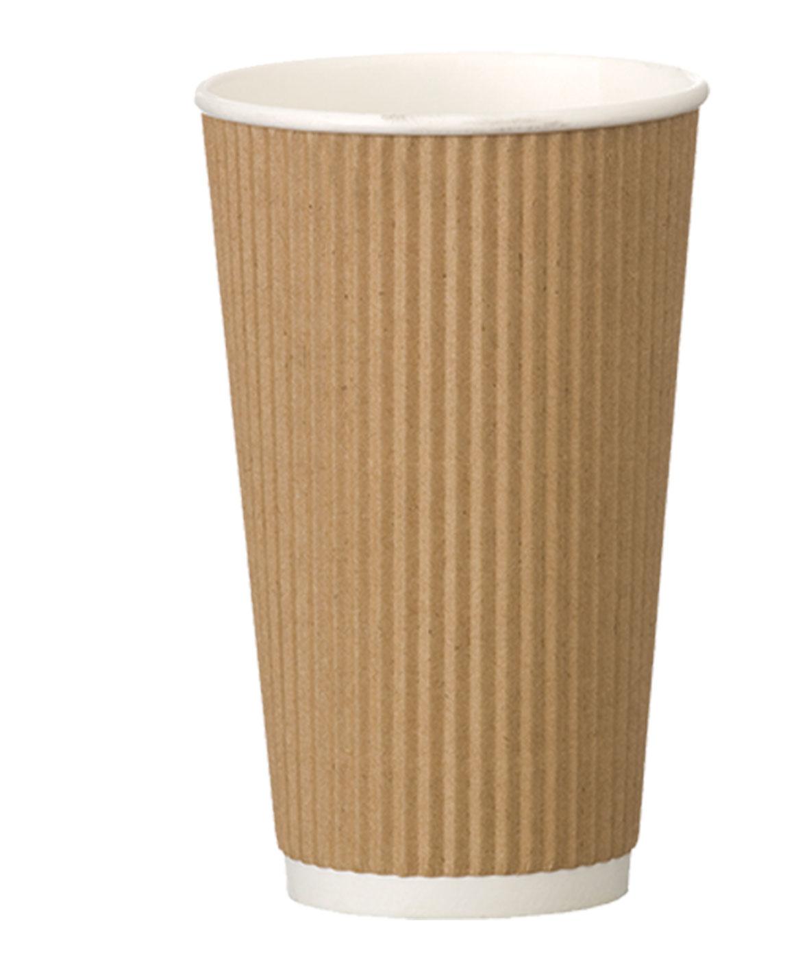 20oz Kraft Ripple Wall Hot Cup (PE Lined)